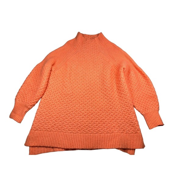 By Anthropologie Bia Mock Neck Tunic Sweater SIZE XL Long Sleeve Orange - Picture 2 of 8